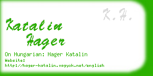 katalin hager business card